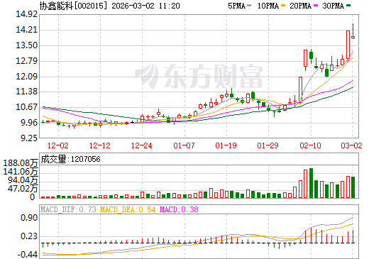 协鑫能科日K线图