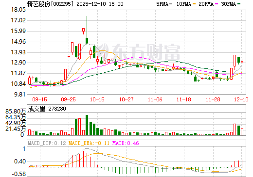 精艺股份日K线图