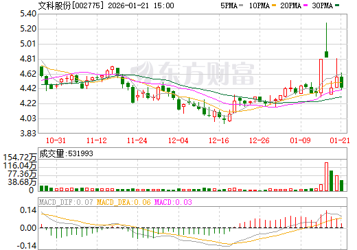 文科股份日K线图