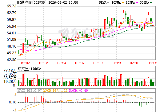 鹏鼎控股日K线图