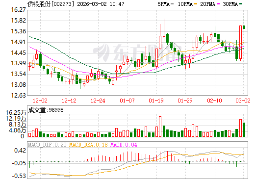 侨银股份日K线图