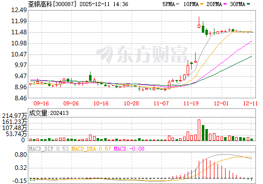 荃银高科日K线图