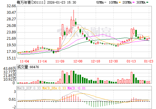 粤万年青日K线图