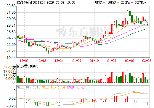 君逸数码日K线图