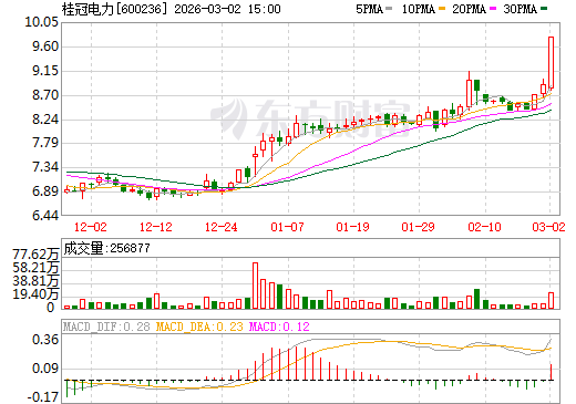 桂冠电力日K线图