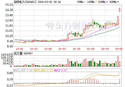 涪陵电力日K线图