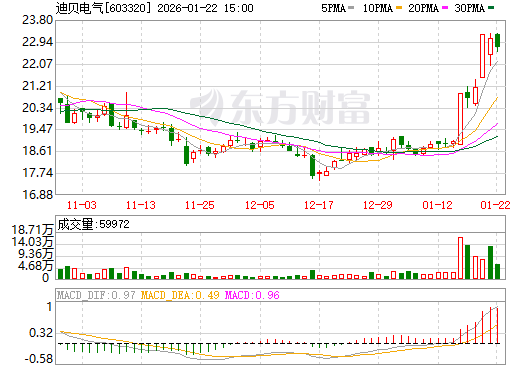 迪贝电气日K线图