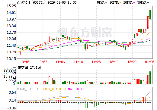 百达精工日K线图