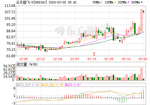 云天励飞-U日K线图