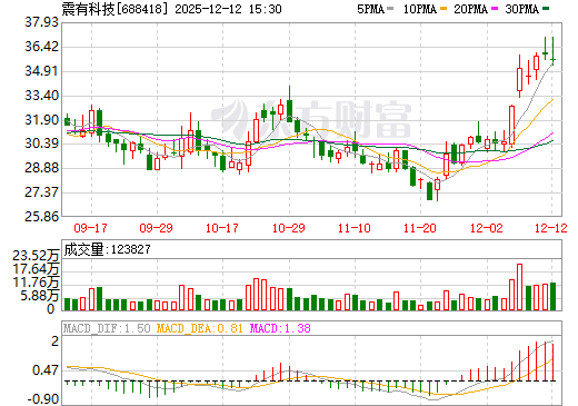震有科技日K线图